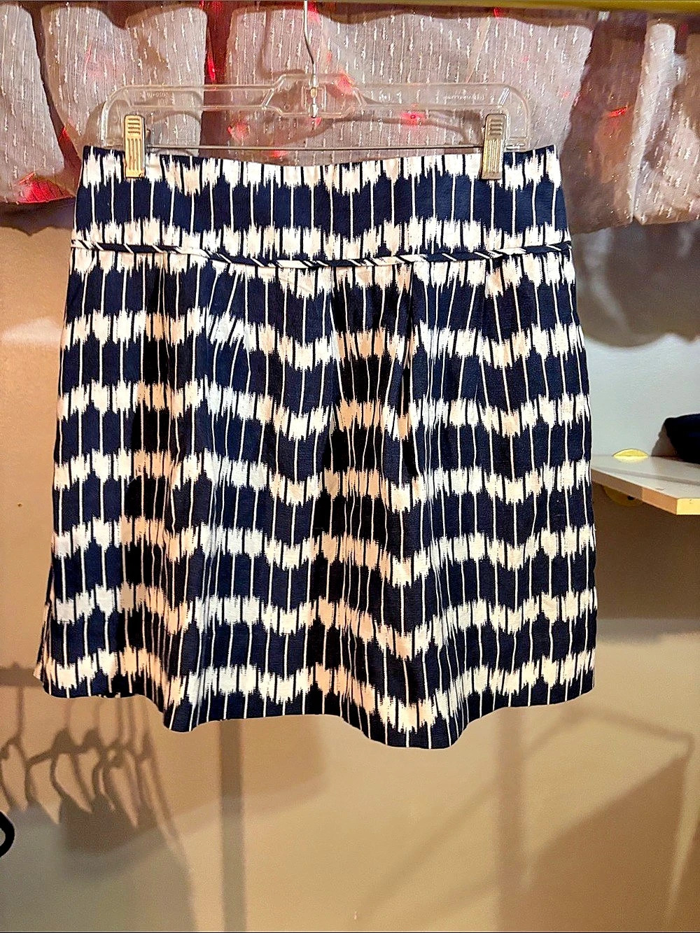 CLOFT Abstract Linen Rayon Mini Skirt Size 10 Like New
